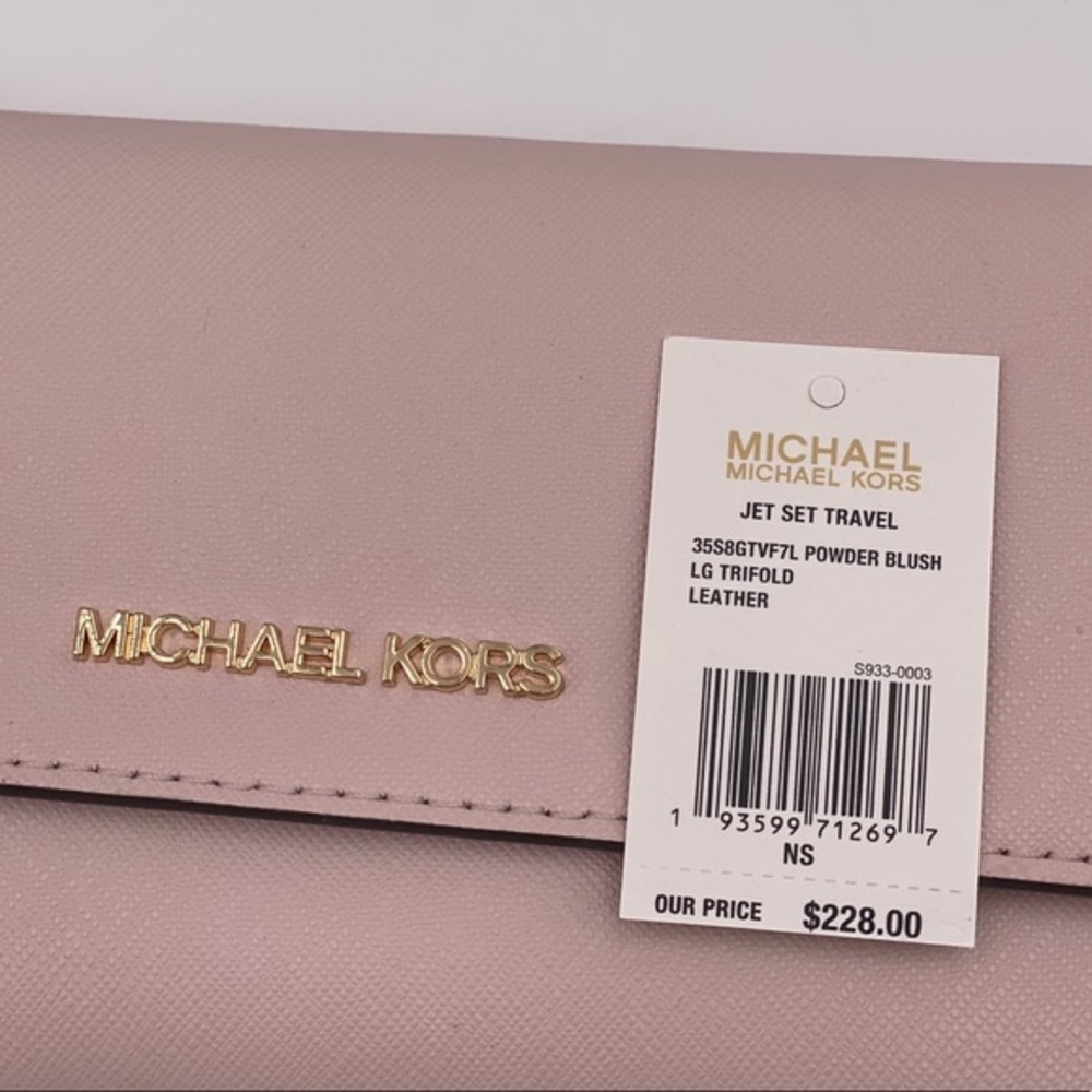 Michael Kors Trifold Wallet Powder Blush - Picture 4 of 8
